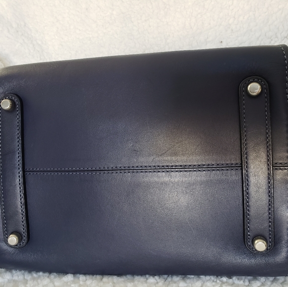 Coach Glovetanned Leather Ace Satchel - Indigo - Picture 4 of 12